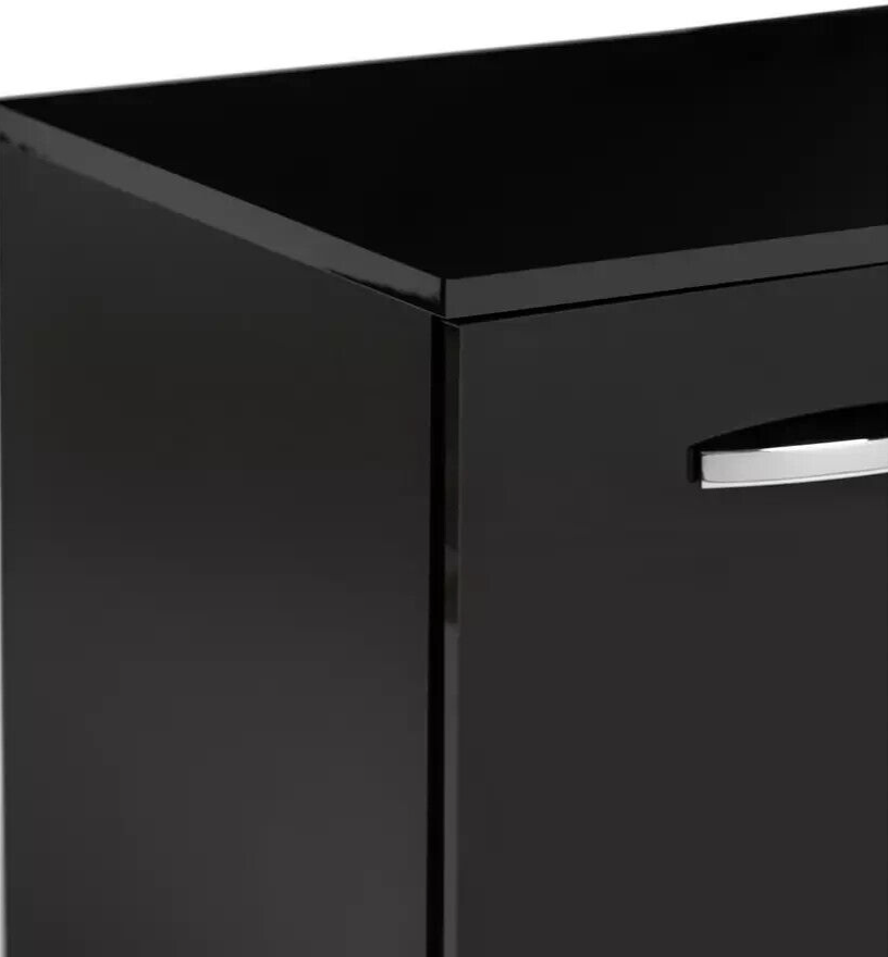 Home Hayward 2 Door TV Unit - Black Gloss | Entertainment Furniture Storage Unit