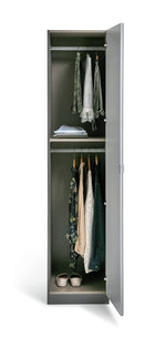 Habitat Munich 1 Door Mirror Wardrobe - Anthracite ( B Grade 34725 )
