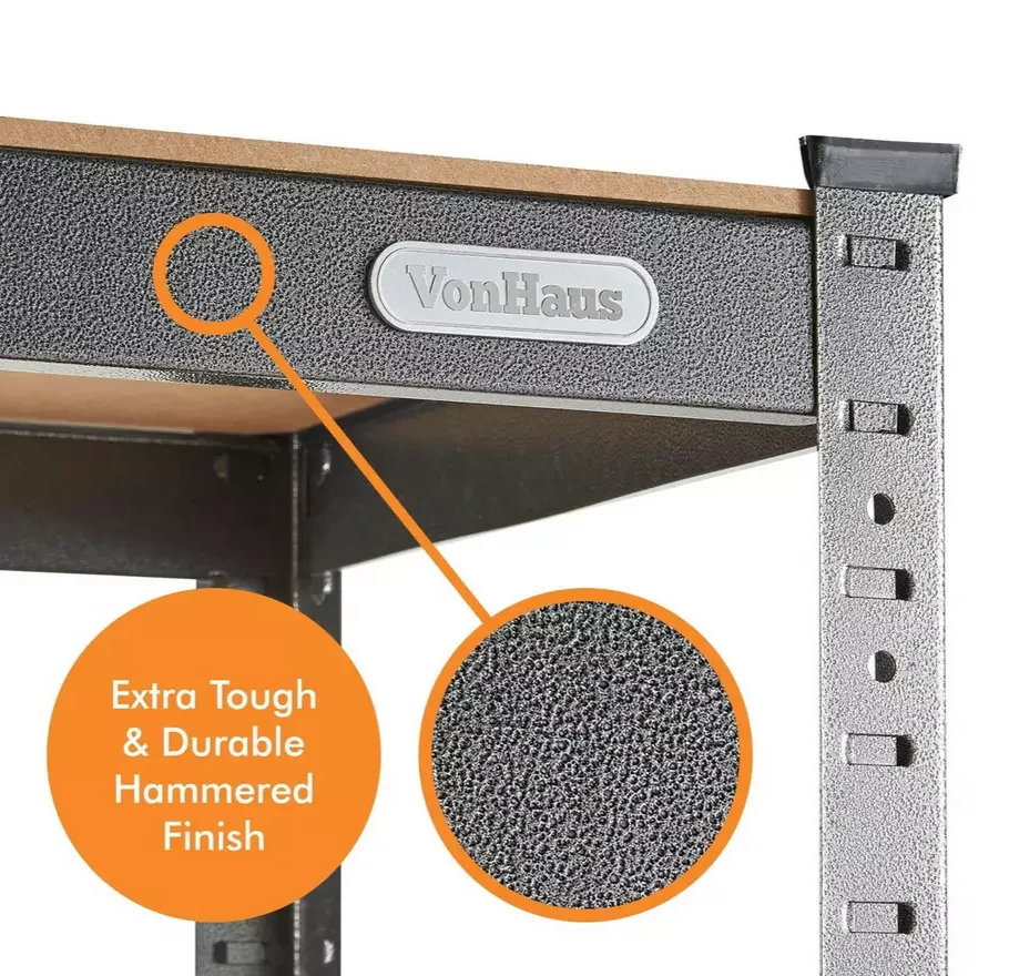 VonHaus 5 Tier Heavy Duty Shelving Unit | Garage Storage Shelving Rack