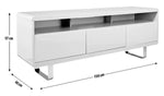 Home Sleigh 2 Door 1 Drawer TV Unit - White Gloss ( B Grade )