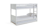 Detachable Bunk Bed with Trundle - White | Convertible Bedroom Setup