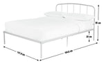 Freja Double Metal Bed Frame - Silver | Bedroom Furniture for Teen or Guest Room