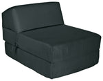 Kaikoo Single Fabric Chairbed - Jet Black