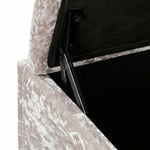 Home Kourtney Crushed Velvet Ottoman - Silver | Stylish Footstool Pouffe Living