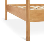 Akari 4 Poster Kingsize Wooden Bed Frame - Natural | King size poster bed