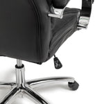 Habitat Leather Faced Office Chair - Black