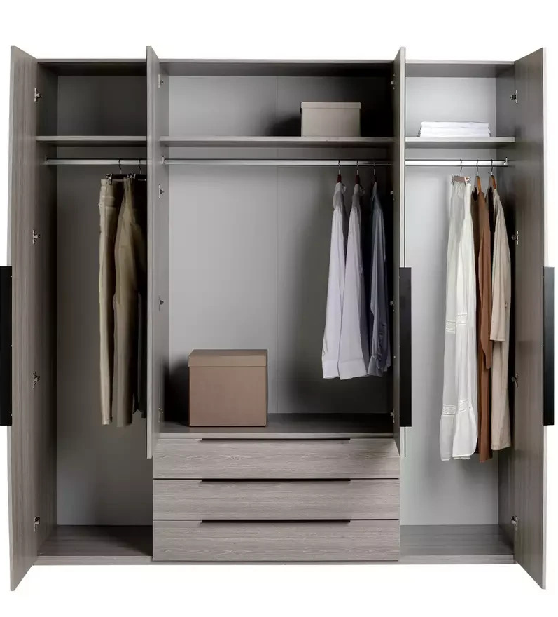 Hallingford 4 Door 3 Drawer Wardrobe - Grey & Oak (B Grade)