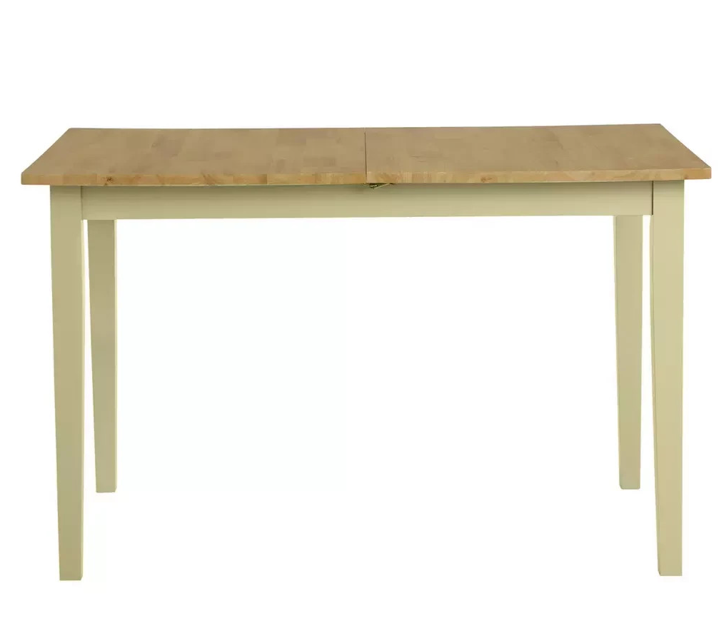 Home Chicago Extendable Cream Dining Table & 4 Chairs | Modern Dining Room Set