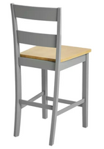 Chicago Solid Wood Bar Stool Grey | Kitchen Breakfast Bar Chair