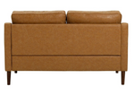 Knox Leather 2 Seater Sofa Tan | Faux Leather Couch Compact Lounge Seating
