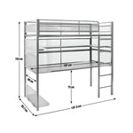 X Rocker Battle High Sleeper Gaming with XL Gaming Desk | Modern Teen Interior