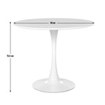 Tulip 4 Seater Round Dining Table - White | Round Kitchen Dining Room