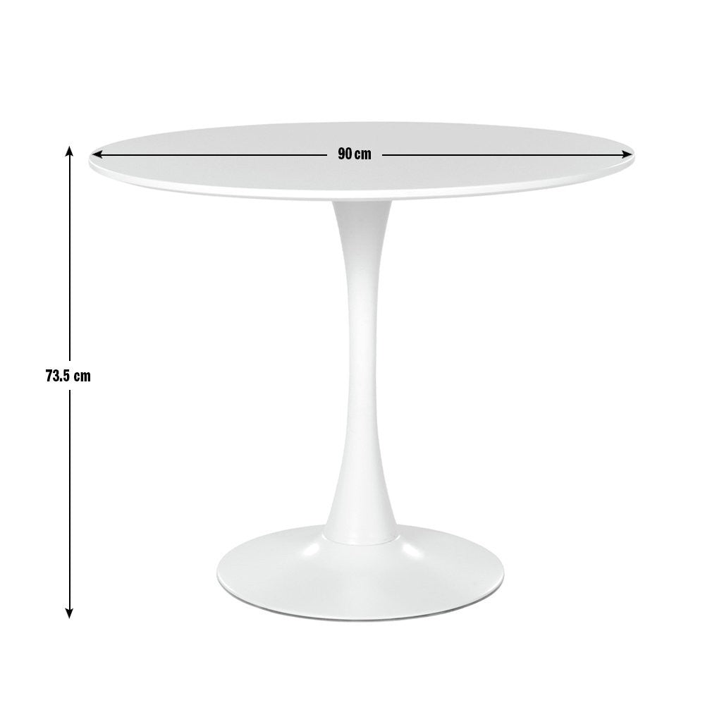 Tulip 4 Seater Round Dining Table - White | Round Kitchen Dining Room