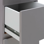 Habitat Jenson 6 Drawer Dressing Table Desk - Grey Gloss | Bedroom Makeup Desk