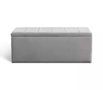 Habitat Pandora Velvet Ottoman - Grey