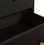 Otto 4 Drawer Chest Black | Bedroom Storage Chest of Drawers Furniture