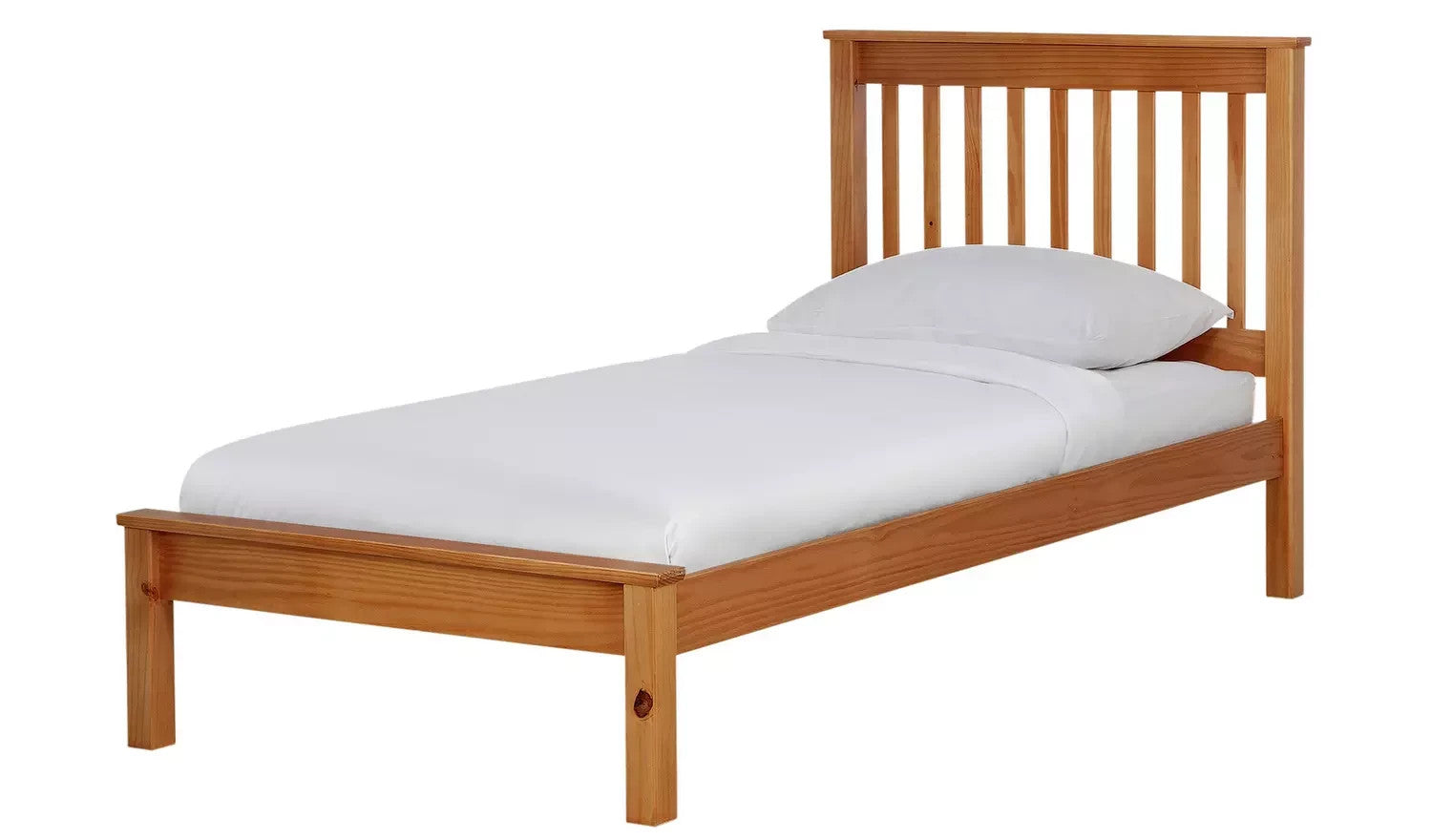 Home Aspley Single Wooden Bed Frame - Oak ( B Grade )
