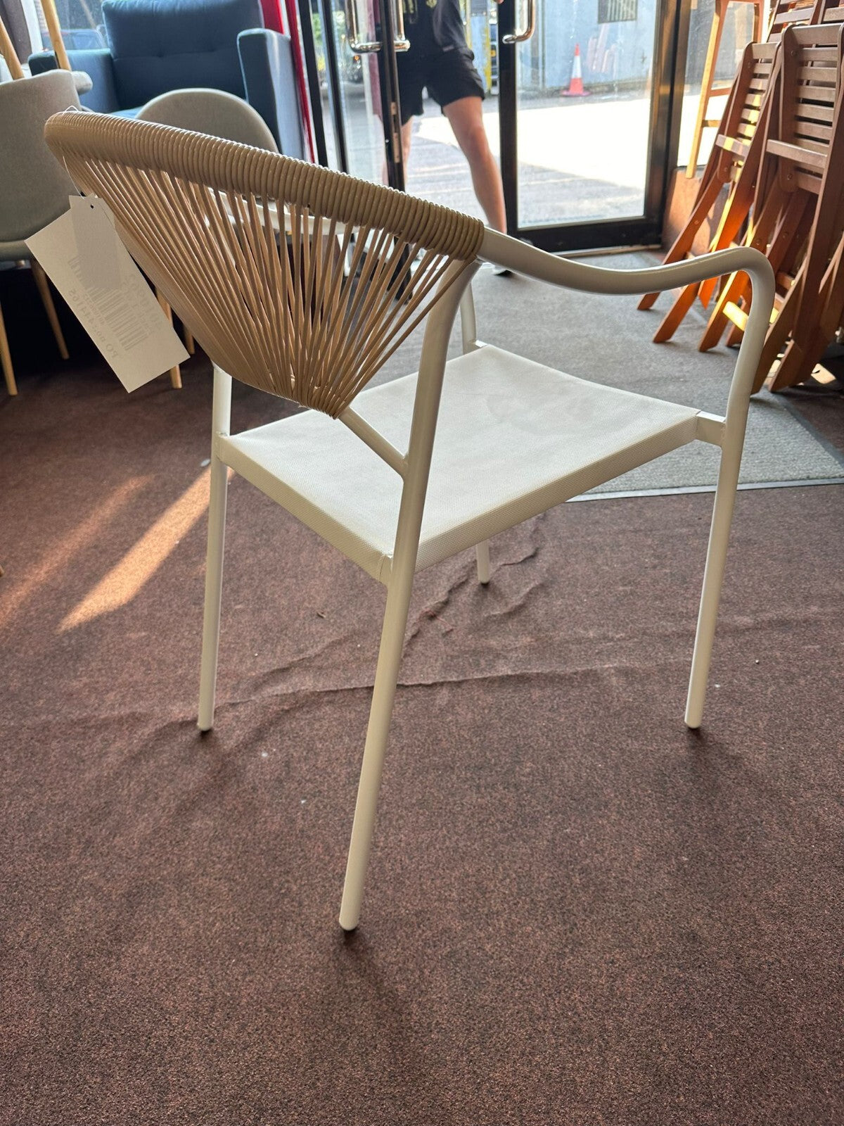 Habitat Elvas Set of 4 Rattan Effect Garden Chair - Natural