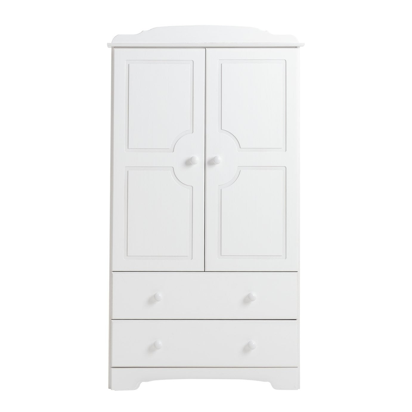 Home Nordic 2 Door 2 Drawer Wardrobe - White | Scandinavian Interior Style