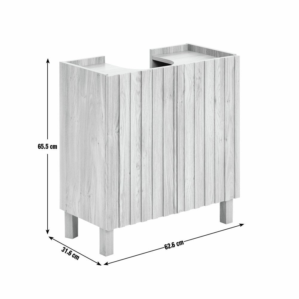 Aliford Undersink Unit - Oak | Ultra-smart Bathroom Space Organizer