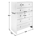 Seville 5 Drawer Chest of Drawers - Oak Effect