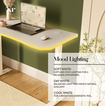 XR Living Oka RGB LED App Control Office Desk 110x55cm White | Gaming Computer