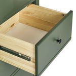 Brooklyn 1 Door 5 Drawer Short Wardrobe - Sage Green | Short wardrobe
