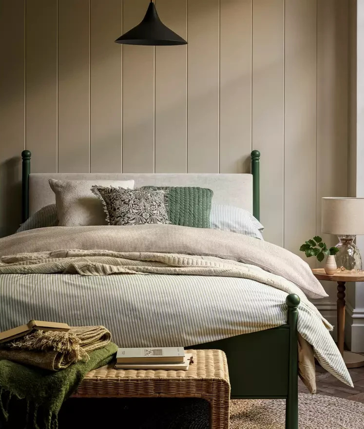 x Morris & Co. Double Bed Frame - Green (B GRADE)