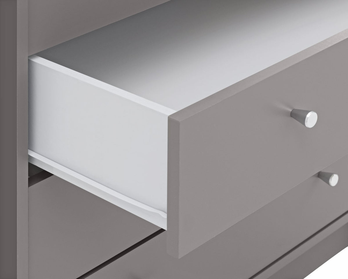 Home Malibu 2 Door 3 Drawer Mirror Wardrobe - Grey (B GRADE 1091.)