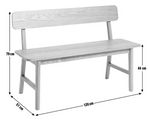Nel Wood Oak Dining Bench Natural | Wooden Kitchen Dining Seating Furniture