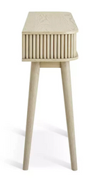 Home Kendi 2 Drawer Console Table Natural | Hallway Storage Furniture Unit