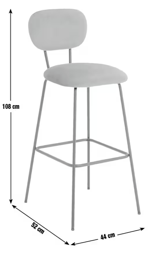 Habitat Ariana Pair of Velvet Bar Stools Copper | Modern Kitchen Island Chairs