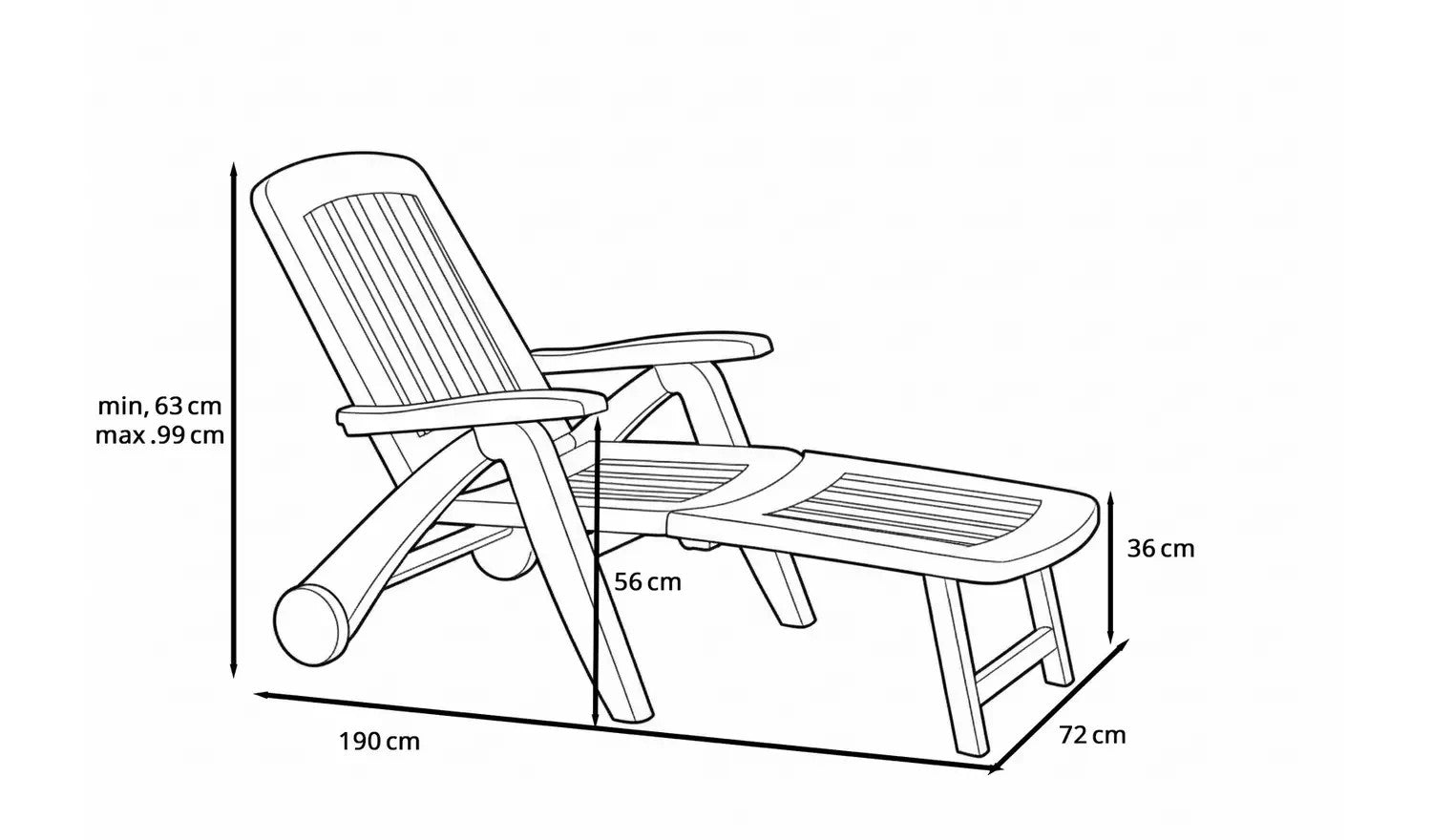 Bica Cancun Reclining Sunlounger Grey | Outdoor Garden Relaxer Lounger Chair