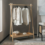 Habitat Akari Wooden Clothes Rail - Wood  | Freestanding Wardrobe Rack Bedroom