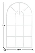 Habitat Arch Window Mirror - Black - 70x40cm