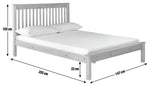 Home Aspley Double Wooden Bed Frame - White | Sturdy Sleeping Support