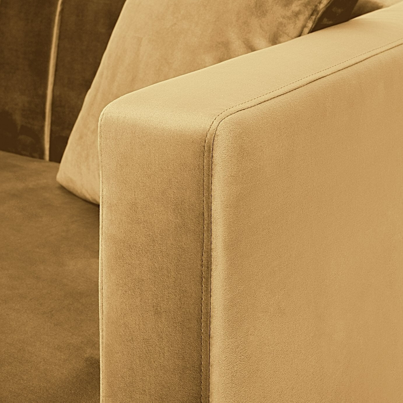 Home Everly Velvet 2 Seater Sofa - Camel