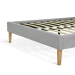 Ren Kingsize Fabric Bed Frame - Light Grey | soft fabric bed frame