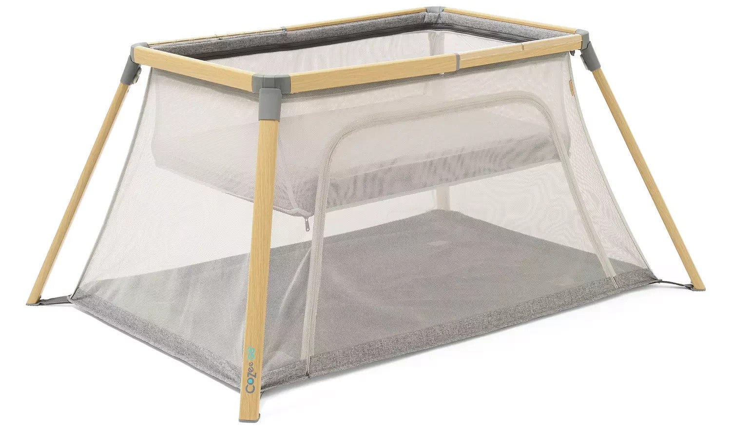 Tutti Bambini CoZee Go Crib Oak Charcoal | Portable Baby Bed & Travel Crib