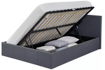 Home Heathdon Small Double Ottoman Bed Frame Grey | Upholstered Storage Bed Bedr