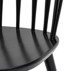 Habitat Talia Pair of Solid Wood Dining Chairs - Black
