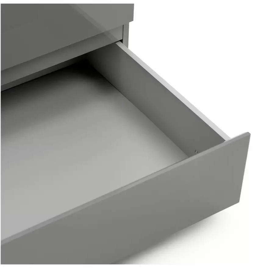 Jenson 2 Door 2 Drawer Wardrobe - Gloss Grey (B GRADE)