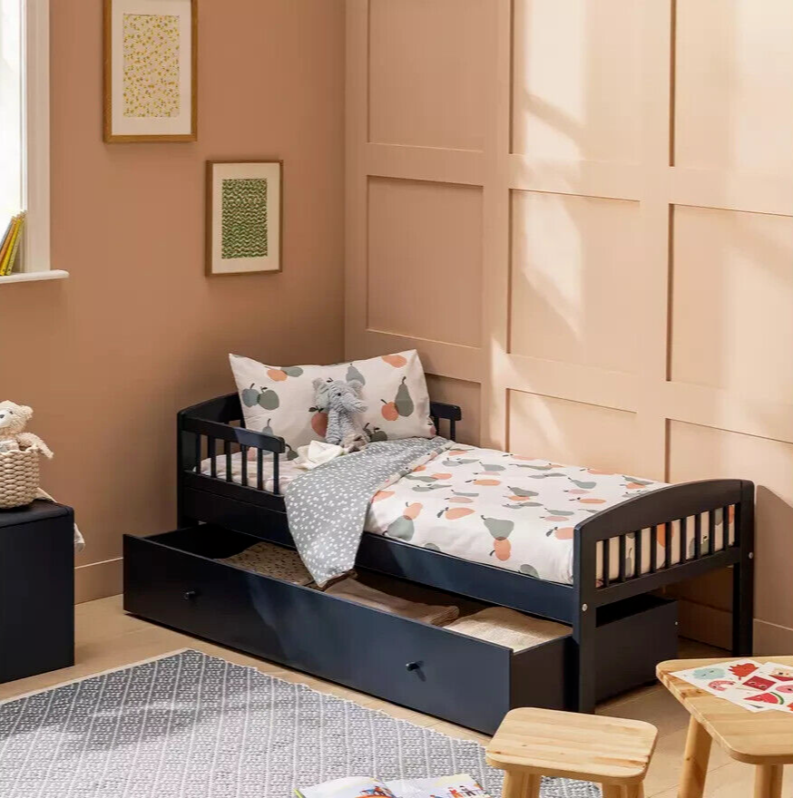 Jesse Toddler Bed With Drawer - Ink Blue