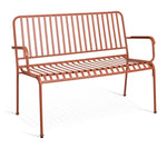 Indu 2 Seater Metal Garden Bench - Red (S)