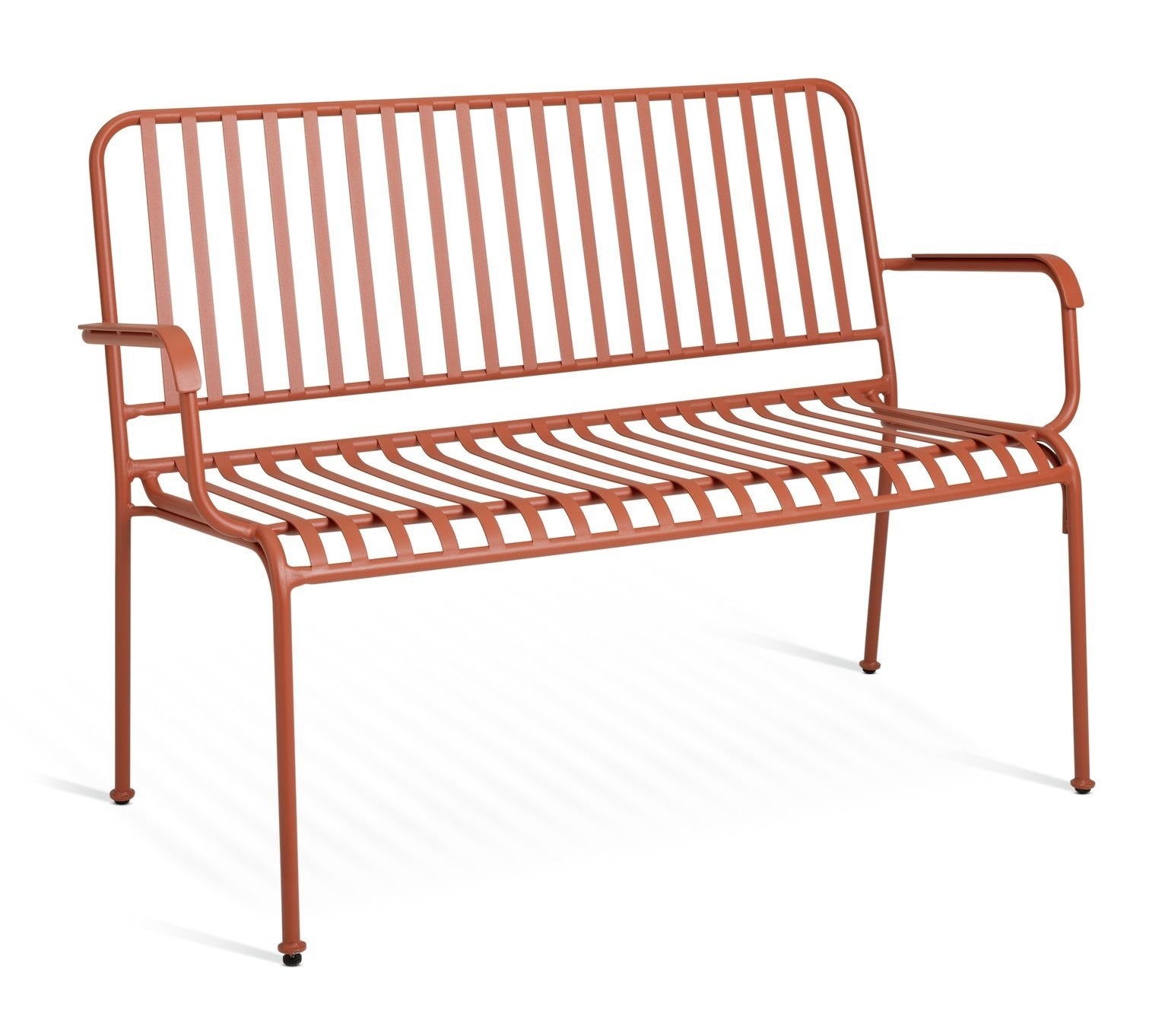 Indu 2 Seater Metal Garden Bench - Red (S)