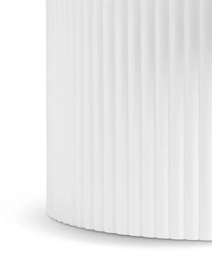 Luan Slatted Coffee Table White | Modern Living Room Centre Table