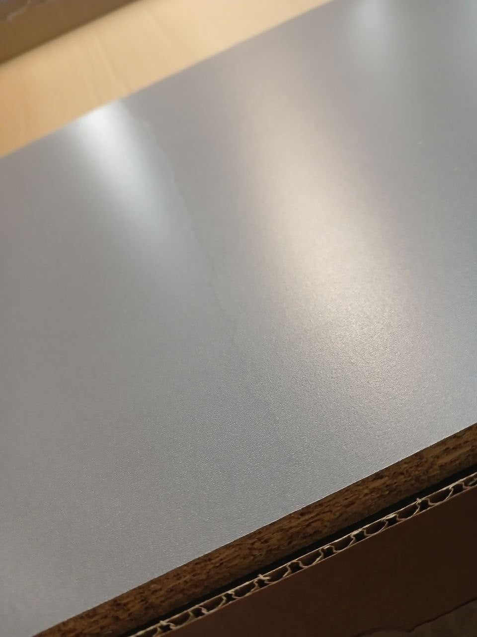 Home Malibu 3 Door 4 Drawer Mirror Wardrobe - Grey (B GRADE 1075.)