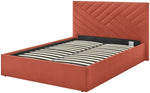 Home Luca Small Double End Lift Ottoman Bed - Orange | Space-saving ottoman bed