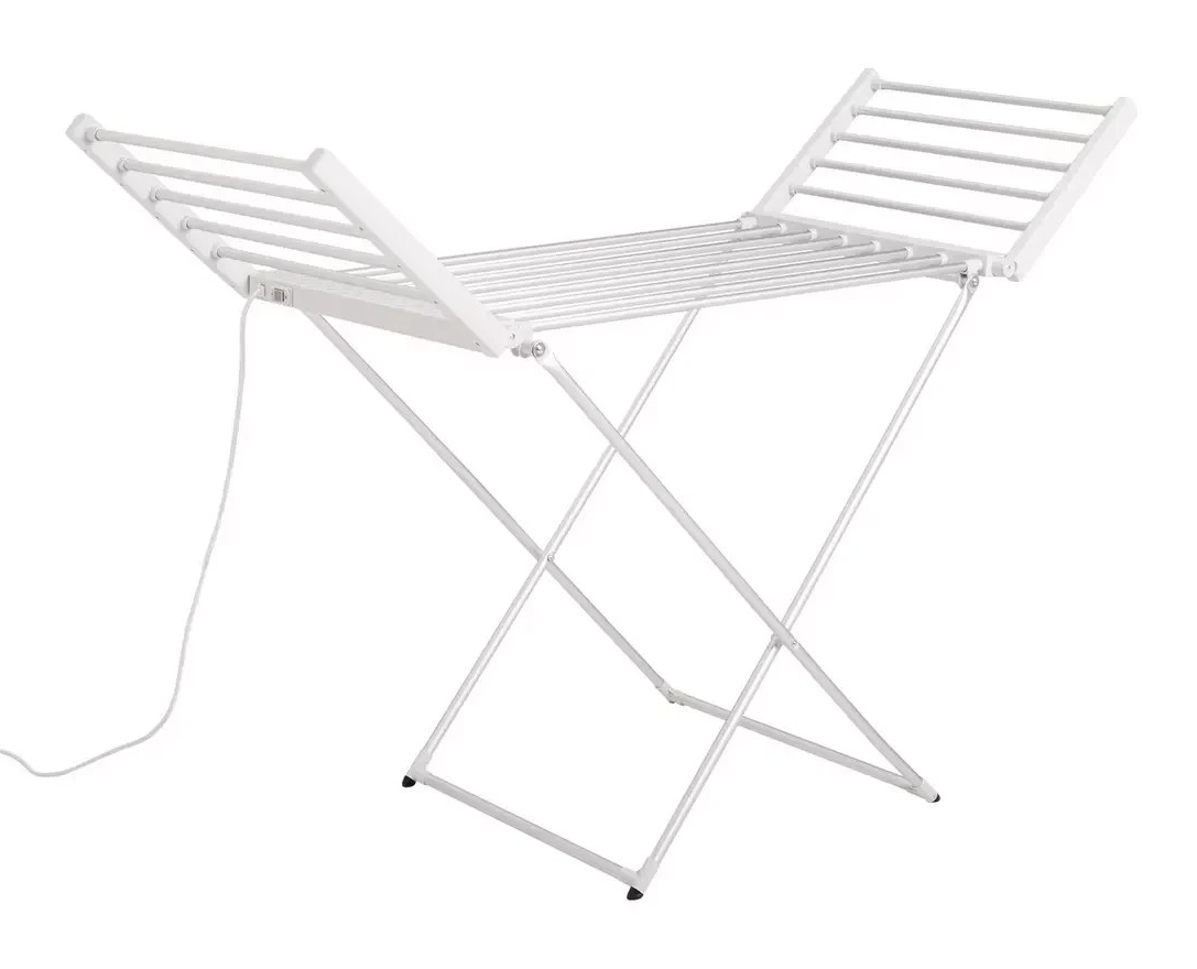 Home 11m Heated Clothes Airer With Wings | Electric Drying Rack Laundry Helper