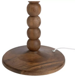 Bobbin Mango Wood Floor Lamp Base Walnut | Decorative Lighting Stand